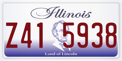 IL license plate Z415938