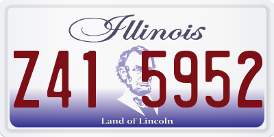 IL license plate Z415952