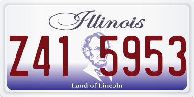IL license plate Z415953