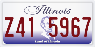 IL license plate Z415967