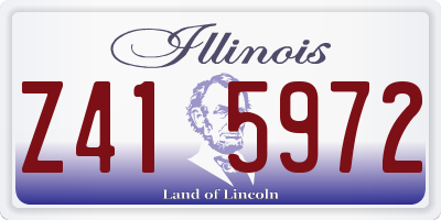 IL license plate Z415972