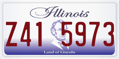IL license plate Z415973