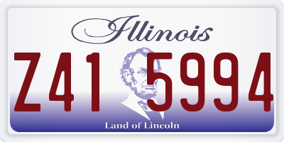 IL license plate Z415994