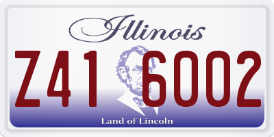 IL license plate Z416002