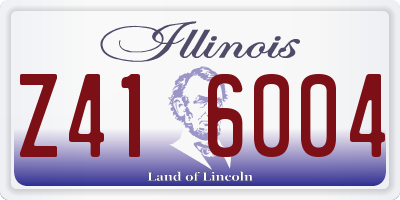 IL license plate Z416004