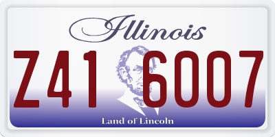 IL license plate Z416007