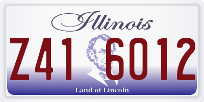 IL license plate Z416012