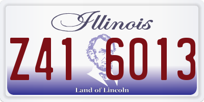 IL license plate Z416013