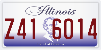 IL license plate Z416014