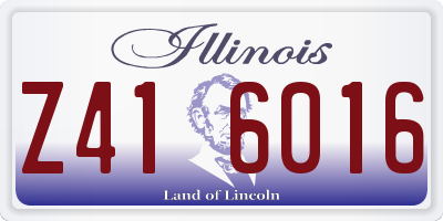 IL license plate Z416016