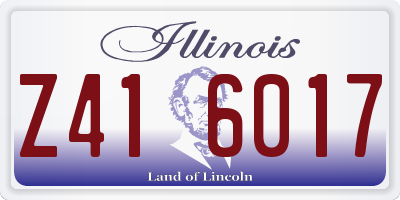 IL license plate Z416017