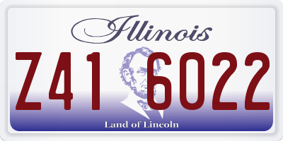 IL license plate Z416022