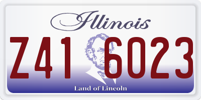 IL license plate Z416023