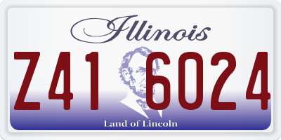 IL license plate Z416024