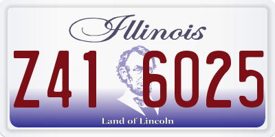 IL license plate Z416025