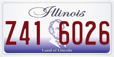 IL license plate Z416026