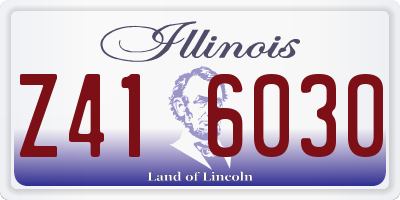 IL license plate Z416030