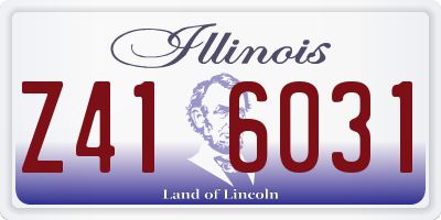 IL license plate Z416031