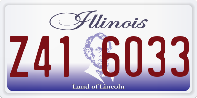 IL license plate Z416033