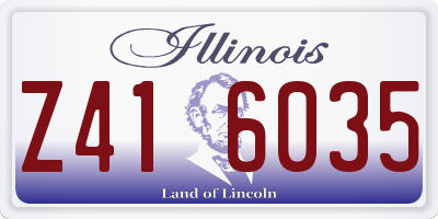 IL license plate Z416035