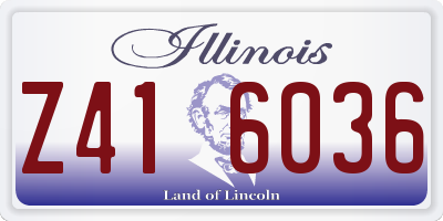 IL license plate Z416036