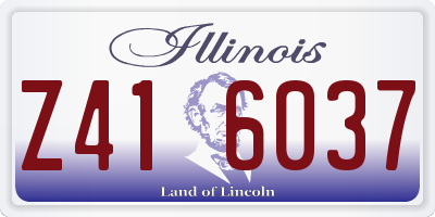 IL license plate Z416037