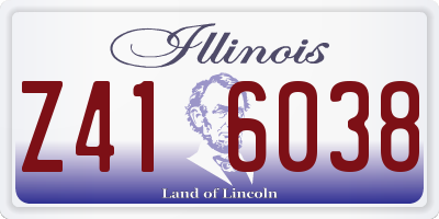 IL license plate Z416038