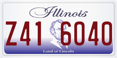 IL license plate Z416040