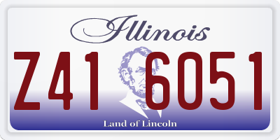 IL license plate Z416051