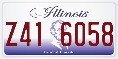 IL license plate Z416058