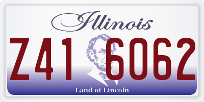 IL license plate Z416062