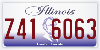 IL license plate Z416063