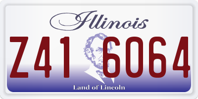 IL license plate Z416064