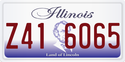 IL license plate Z416065