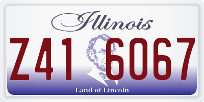 IL license plate Z416067