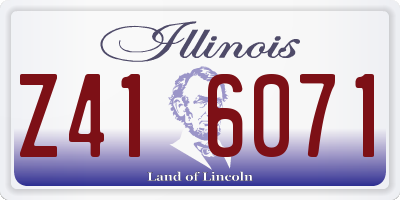 IL license plate Z416071