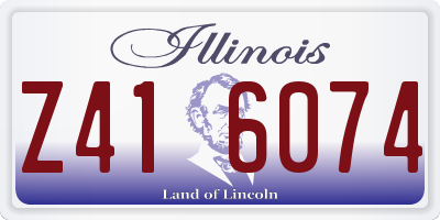 IL license plate Z416074