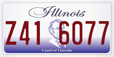 IL license plate Z416077