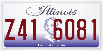 IL license plate Z416081