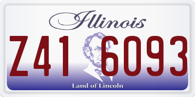 IL license plate Z416093