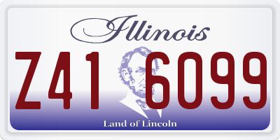 IL license plate Z416099