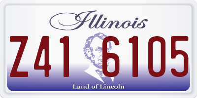 IL license plate Z416105