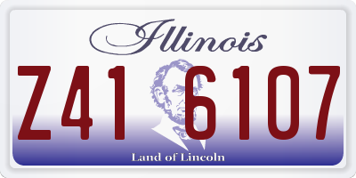IL license plate Z416107