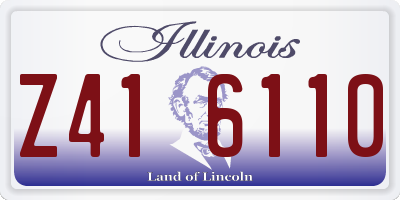 IL license plate Z416110