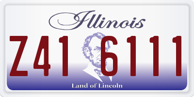 IL license plate Z416111