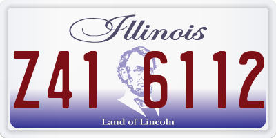IL license plate Z416112