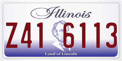 IL license plate Z416113
