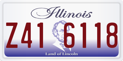 IL license plate Z416118