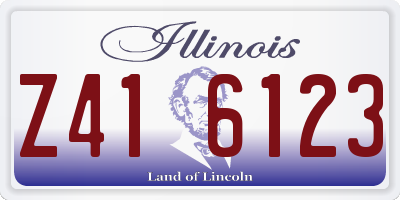 IL license plate Z416123