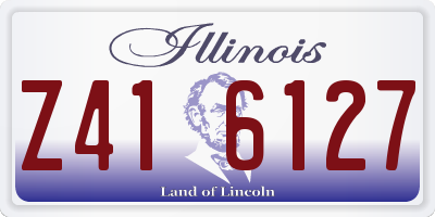 IL license plate Z416127